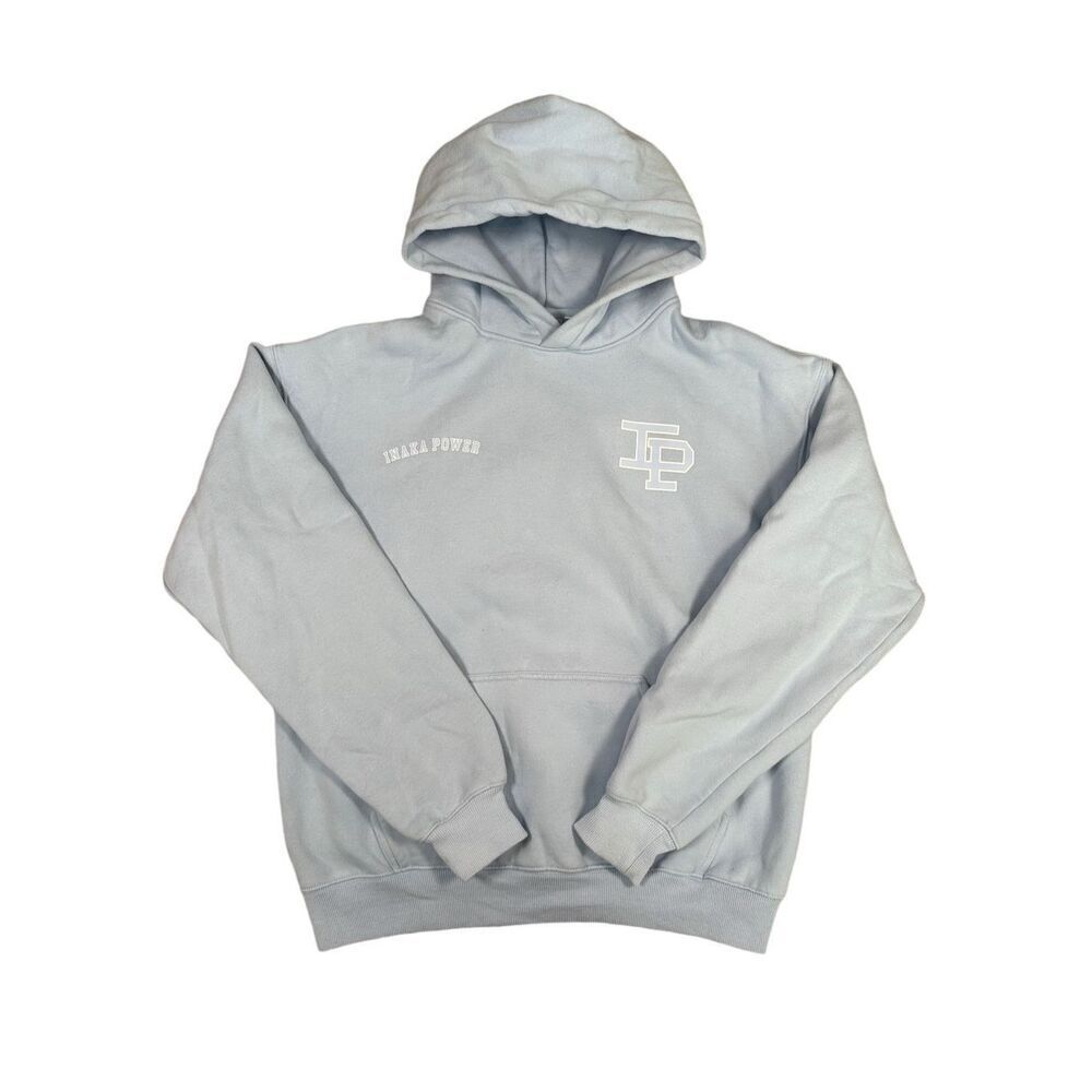 Inaka Power IP Light Blue Hoodie Pullover Sweatshirt Unisex S Gym Weightlifting